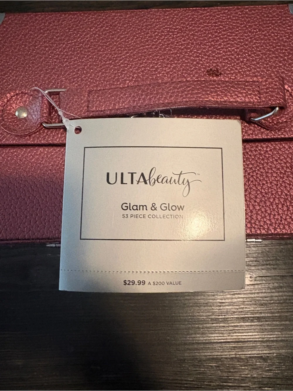Ulta Beauty Glam & Glow Metallic Burgundy Makeup Case